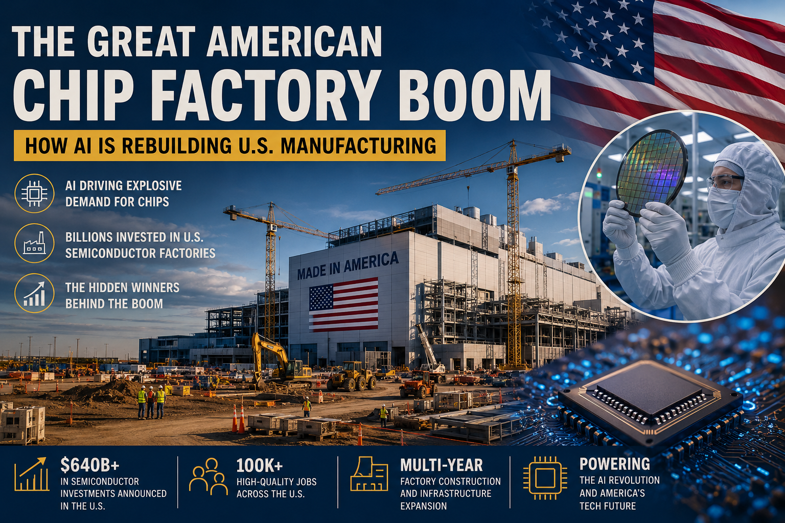 The Great American Chip Factory Boom: How AI Is Rebuilding U.S. Manufacturing